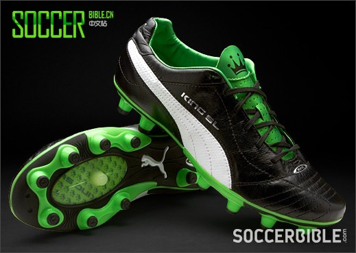 Puma King Finale SL Football Boots - Black/White/Green