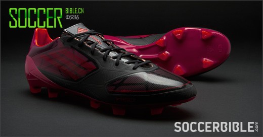 adidas f50 adizero miCoach Graphic Football Boots - Black/Infrared/Pink
