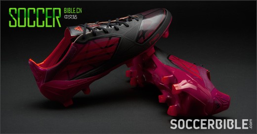 adidas f50 adizero miCoach Graphic Football Boots - Black/Infrared/Pink