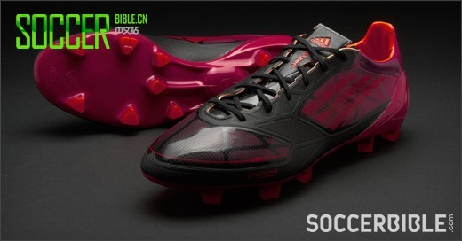 adidas f50 adizero miCoach Graphic Football Boots - Black/Infrared/Pink