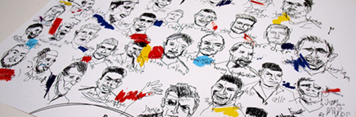 Euro 2016 Bad Left Handed England Portraits by Ben Tallon : Art and Illustration : Soccer Bible
