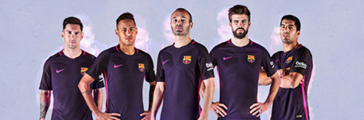 Barcelona 2016/17 Away by Nike : Football Apparel : Soccer Bible