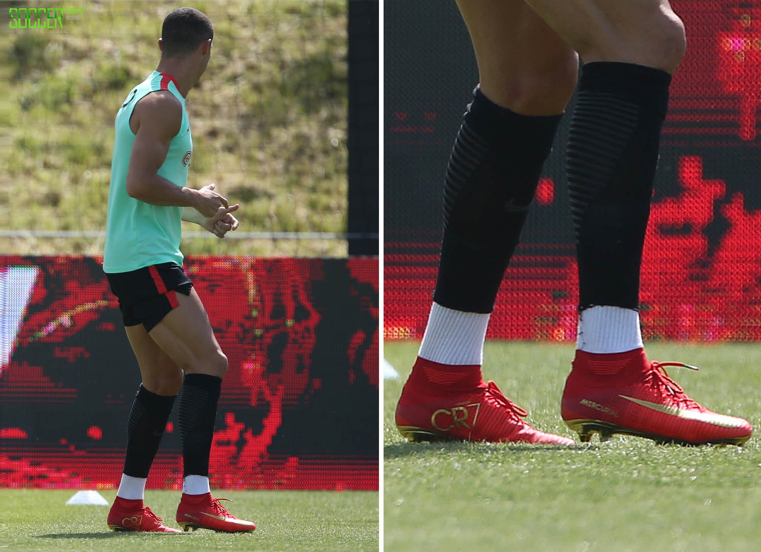 C罗上脚专属版 CR7 Mercurial Champions