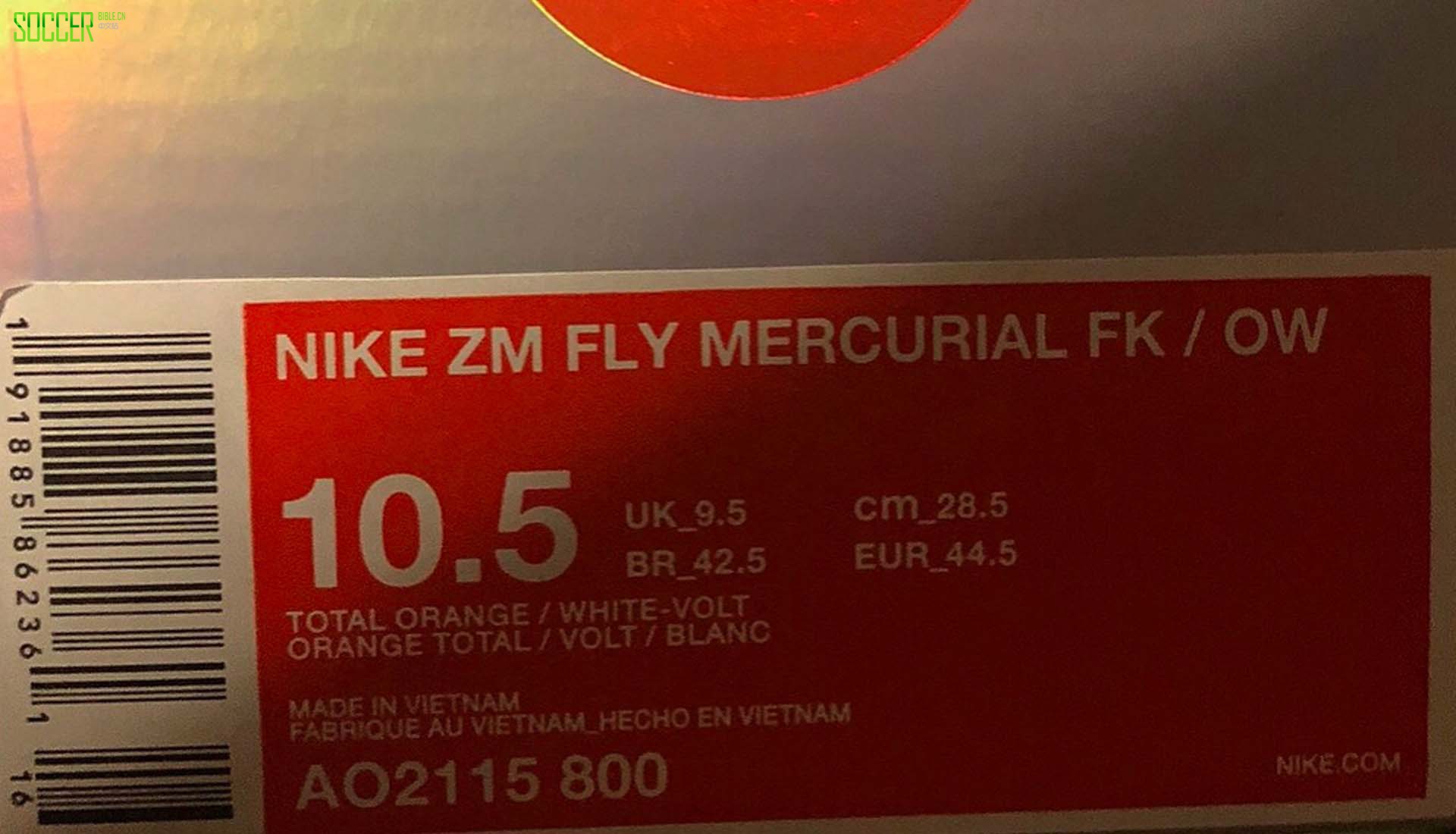 Virgil Abloh x Nike 联名款 Zoom Fly Mercurial Flyknit首秀