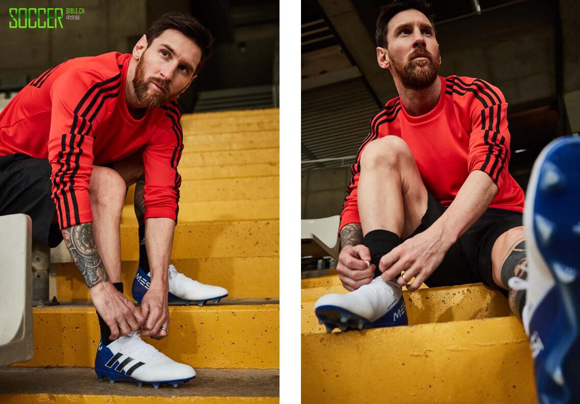 阿迪达斯发售Nemeziz Messi 18.1“白/黑/蓝”配色